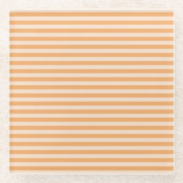 Posavasos De Vidrio Rayas Naranjas