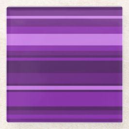 Posavasos De Vidrio Rayas púrpuras