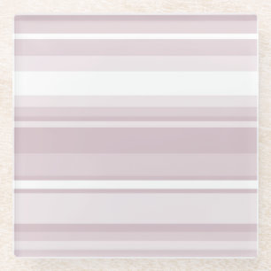 Posavasos De Vidrio rayas rosadas de cuarzo Rosa