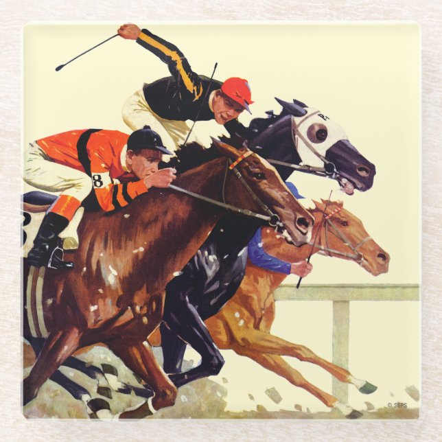 Posavasos De Vidrio Raza toscada (Anverso)