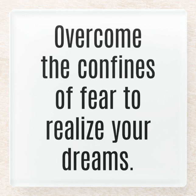 Posavasos De Vidrio Realiza tu montaña de vidrio Dreams (Anverso)