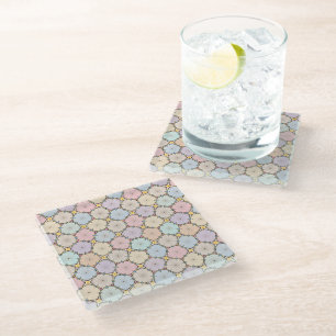 Posavasos De Vidrio Rebanadas de madera pastel