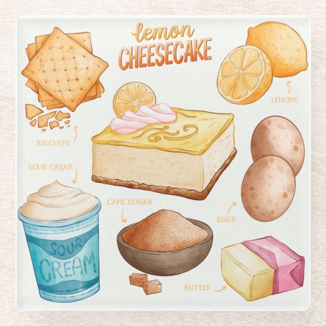 Posavasos De Vidrio Receta de tarta de pasamanos de vidrio (Anverso)