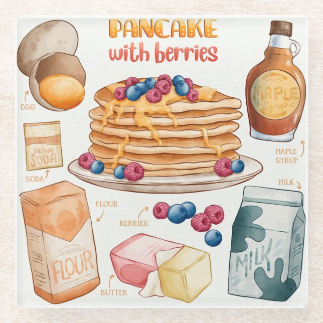 Posavasos De Vidrio Receta de tarta de pasamanos de vidrio (Anverso)