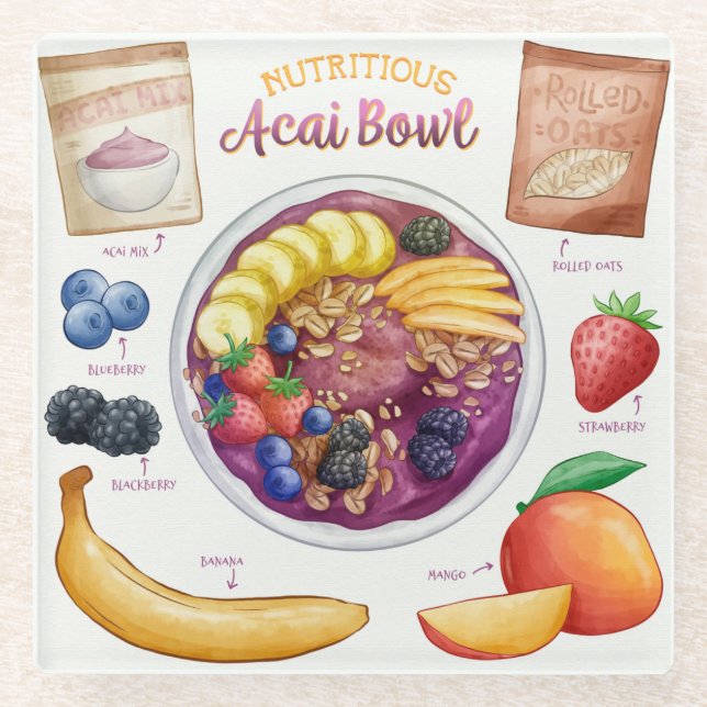 Posavasos De Vidrio  Recipe Glass Coaster (Anverso)