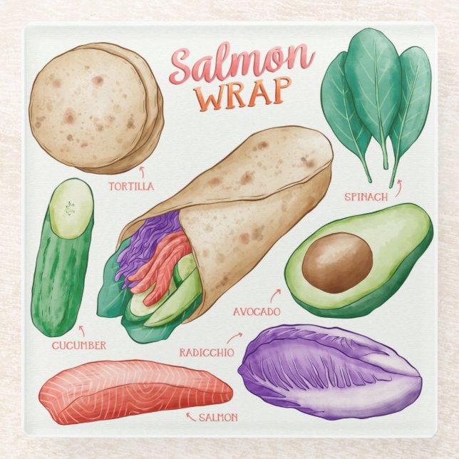 Posavasos De Vidrio  Recipe Glass Coaster (Anverso)