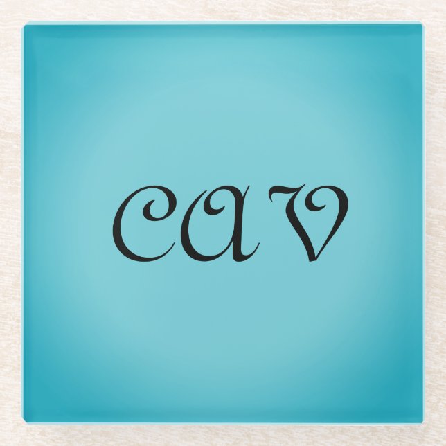 Posavasos De Vidrio Recoleta Cornflower Blue (Anverso)