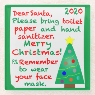 Posavasos De Vidrio Recordando a 2020 Navidades