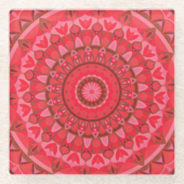 Posavasos De Vidrio Red Base Mandala