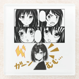 Posavasos De Vidrio Redes de anime emocional. Sin BG