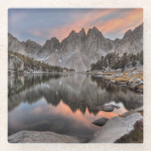 Posavasos De Vidrio Reflexiones de los pináculos de Kearsarge de la