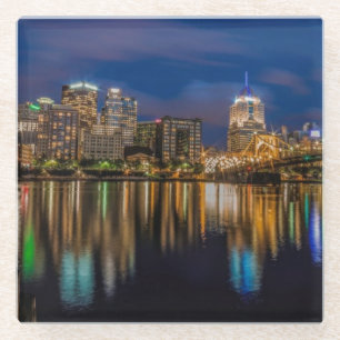Posavasos De Vidrio Reflexiones de Pittsburgh