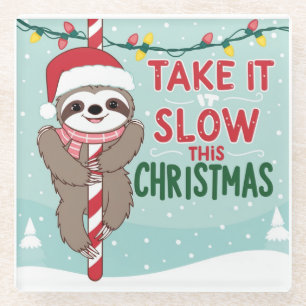 Posavasos De Vidrio regaliz,merry christmas, felicitaciones de la temp