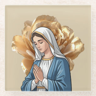 Posavasos De Vidrio Regalo de decoración para el hogar católico cristi