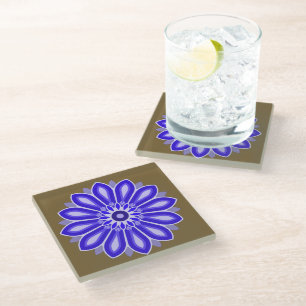 POSAVASOS DE VIDRIO REGALO DE FLORES PARA LA MAESTRA HIJA HERMANA AMIG