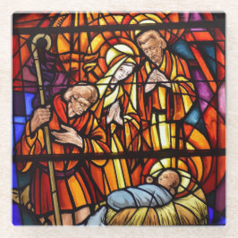 Posavasos De Vidrio Regalo de la Natividad de los navidades