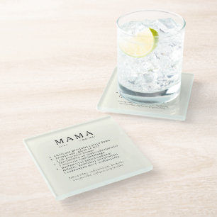 Posavasos De Vidrio Regalo de mamá polaca - Salto de definición de MAM