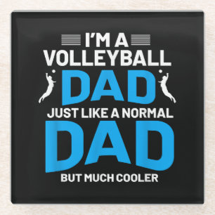 Posavasos De Vidrio Regalo Divertido de Voleibol para Papás y Hombres