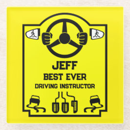 Posavasos De Vidrio Regalo divertido para instructor de conducir