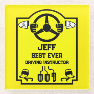 Posavasos De Vidrio Regalo divertido para instructor de conducir