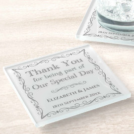 Posavasos De Vidrio Regalo para Bodas