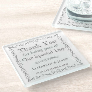 Posavasos De Vidrio Regalo para Bodas