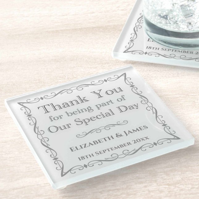 Posavasos De Vidrio Regalo para Bodas (Subido por el creador)