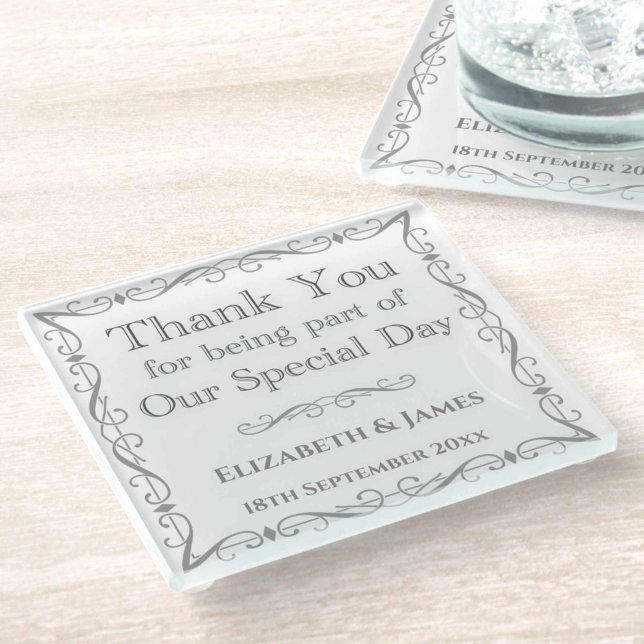 Posavasos De Vidrio Regalo para Bodas (Subido por el creador)