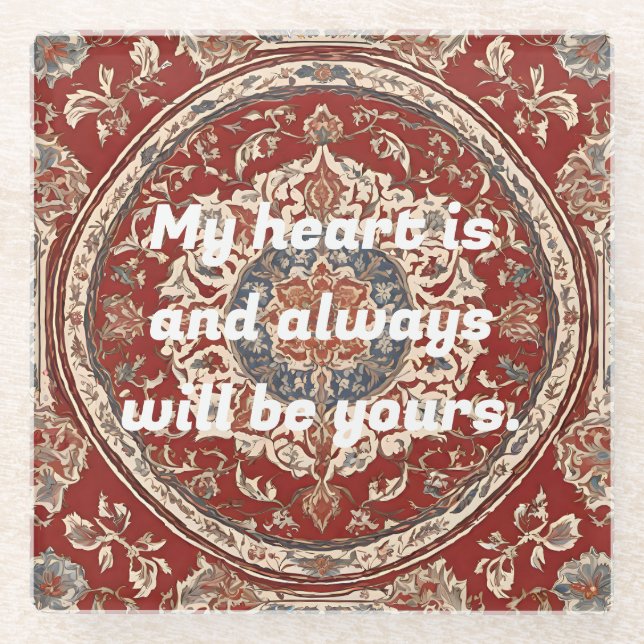 Posavasos De Vidrio Regalos de aniversario para telas de amigos persas (Anverso)