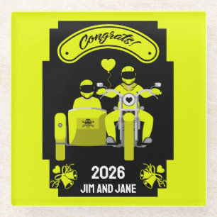 Posavasos De Vidrio Regalos De Boda De Motocicleta Para Pareja