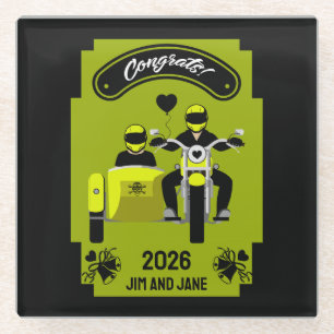 Posavasos De Vidrio Regalos De Boda De Motocicleta Para Pareja