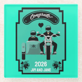 Posavasos De Vidrio Regalos De Boda De Motocicleta Para Pareja