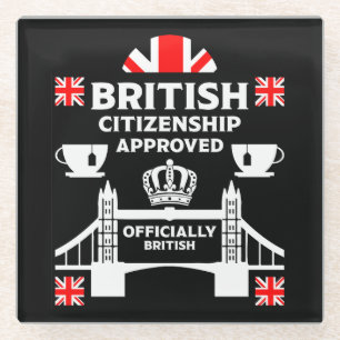 Posavasos De Vidrio Regalos de ciudadanía británica