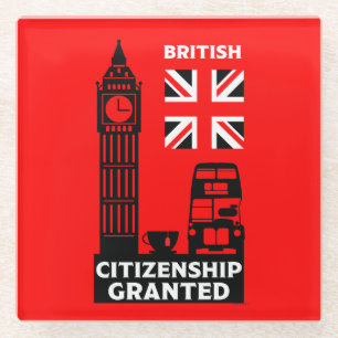 Posavasos De Vidrio Regalos de ciudadanía británica