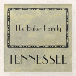 Posavasos De Vidrio Regalos de familia de Tennessee