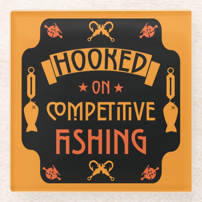 Posavasos De Vidrio Regalos de pesca competitivos (Anverso)