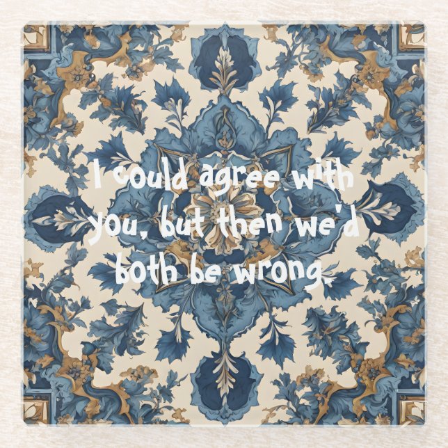 Posavasos De Vidrio Regalos divertidos pero elegantes para el hombre i (Anverso)