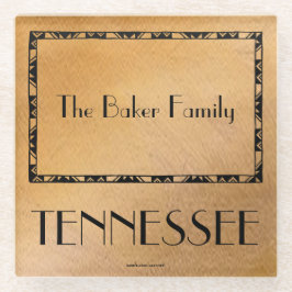 Posavasos De Vidrio Regalos para familia Tennessee Porta vasos de vidr