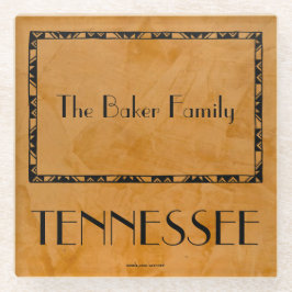 Posavasos De Vidrio Regalos para Familias de Tennessee 