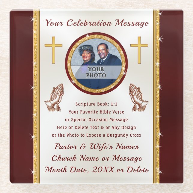 Posavasos De Vidrio Regalos Pastores Personalizados, Castores Cristian (Anverso)