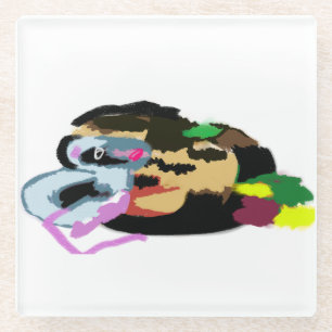 Posavasos De Vidrio Regocijo otoñal de la calabaza del ratón