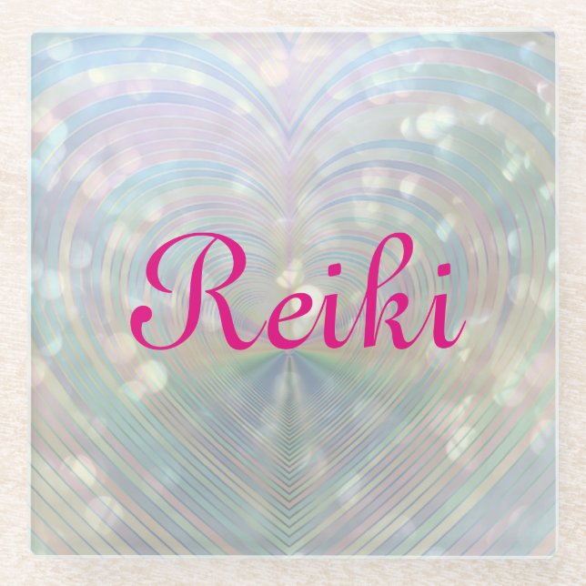 Posavasos De Vidrio Reiki (Anverso)
