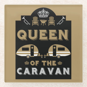 Posavasos De Vidrio Reina de la caravana