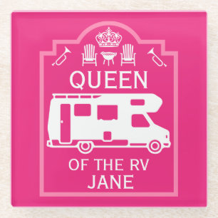 Posavasos De Vidrio Reina Del RV Del Camper