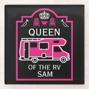 Posavasos De Vidrio Reina Del RV Del Camper