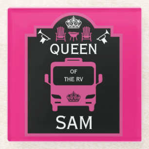 Posavasos De Vidrio Reina Del RV Del Camper