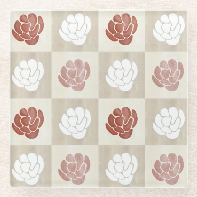 Posavasos De Vidrio Rejilla Terra Flora (Anverso)