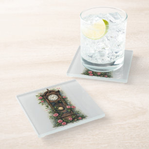 Posavasos De Vidrio Reloj de Abuelo Vintage Ivy Rose