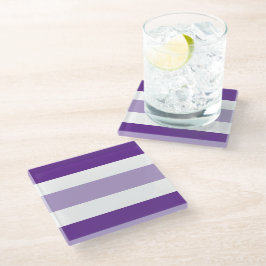 Posavasos De Vidrio Reposa con rayas de dos tonos