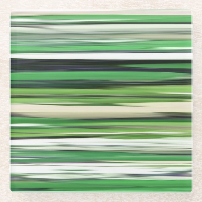 Posavasos De Vidrio Resumen #2: Desenfoque verde (Anverso)